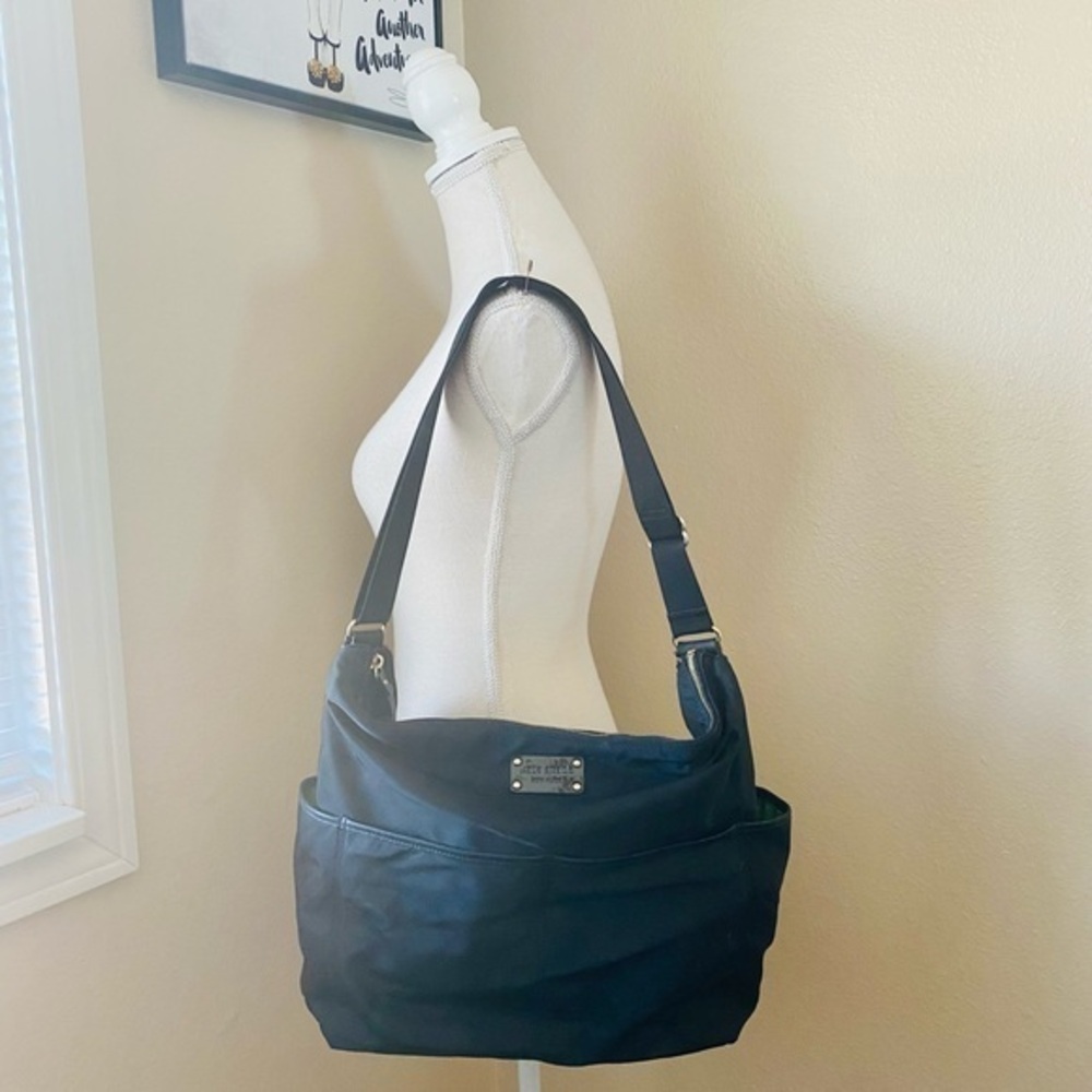 kate spade black nylon diaper bag